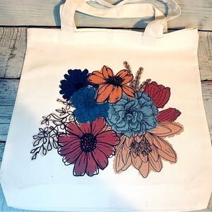Beautiful flower tote bag